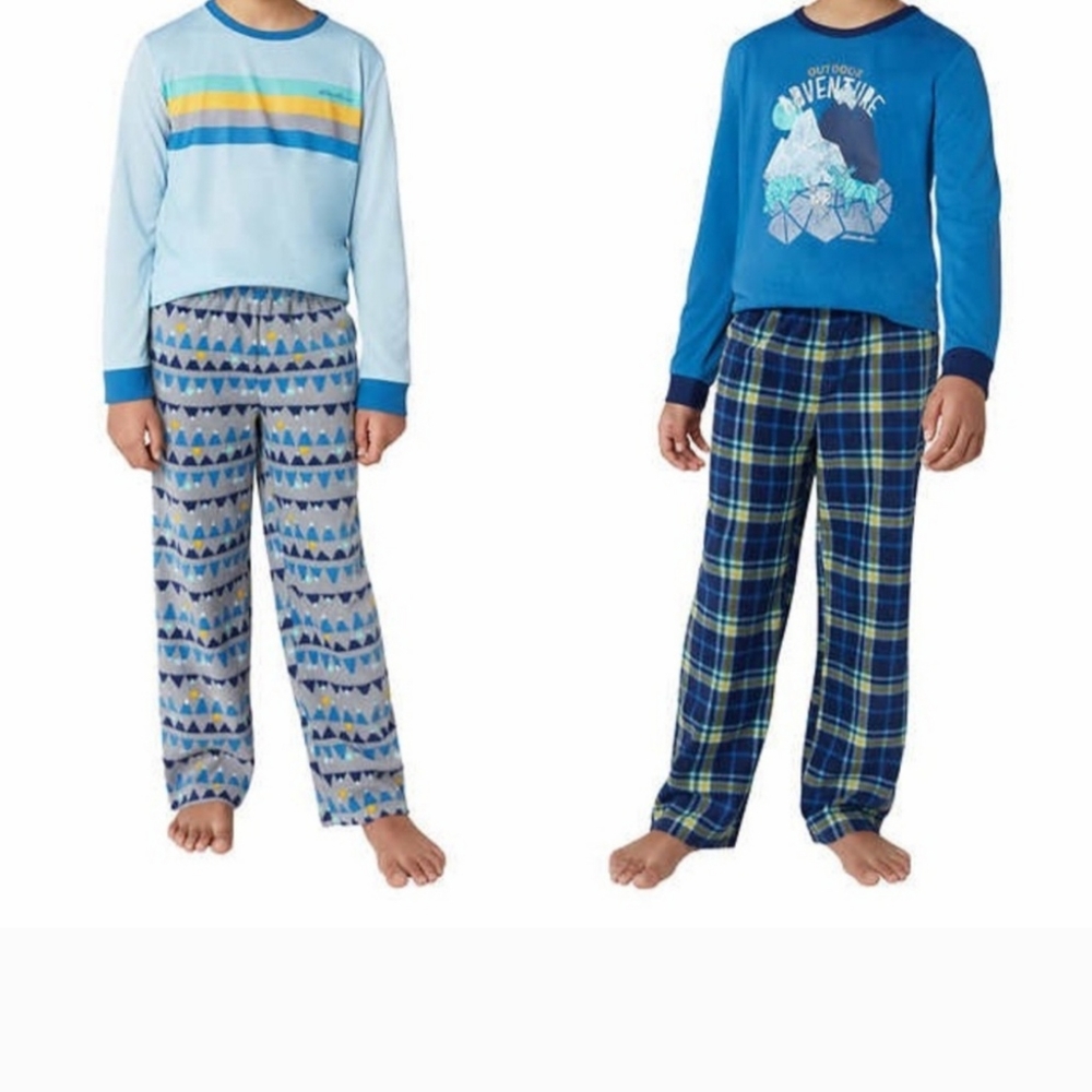 Eddie Bauer Kids 4-piece Fleece PJ Set,  New